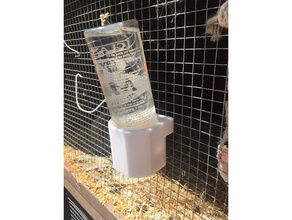 crystal deluxe bottle holder medium pets guinea pig rabbit water 3d print model - Mito3D