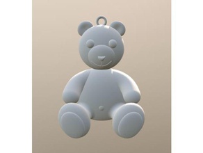 l'ours en peluche de charme 3d l'impression bijoux pendentif 3d print model - Mito3D