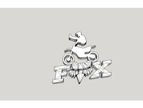 fox racing logo rider remix sculptures 3d print model - Mito3D