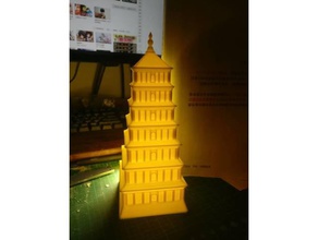 goose pagoda einzigen Teil Gebäude Strukturen 3d print model - Mito3D