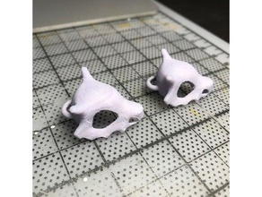 cubone keychain modified keychains 3d printing printed ring 3d print model - Mito3D