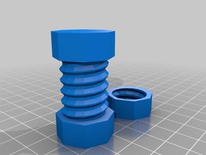impossible bolt 3d printing tests object toy 3d print model - Mito3D