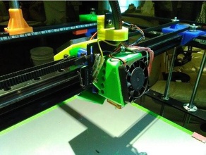 tronxy x5s hot end Lüfter Weizen-Schild-abl-Halterung 3d Drucker Teile extruder 3d print model - Mito3D