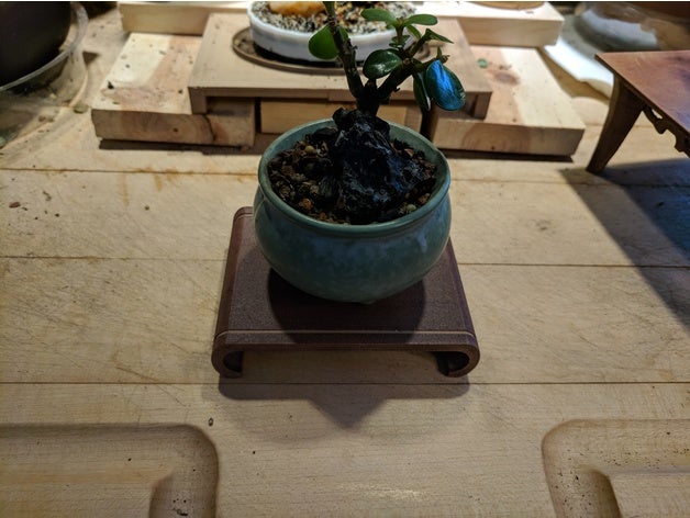 scroll tables outdoor garden bonsai table mame shohin 3D print model - Mito3D