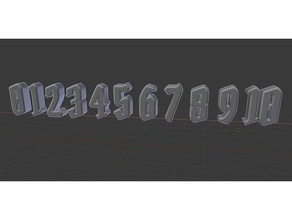 gloomhaven 3d números impresión 3d print model - Mito3D