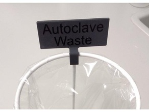 sign autoclave waste schild f&uumlr autoklavierm&uumlll biology design 3d print model - Mito3D
