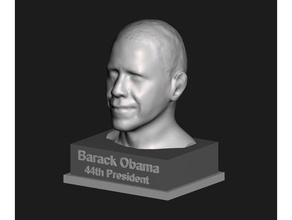 o presidente obama facescan busto esculturas americana barack quênia keynesiano muçulmano patriota de baixo progressiva 3d print model - Mito3D