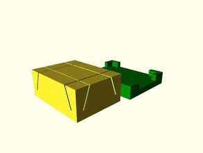 sello cortador rectangular, cilindro neumático de sellos la robótica 3d print model - Mito3D