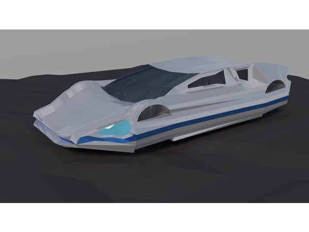 Auto-Zukunft-Konzept Fahrzeuge Dekor Flug 3D print model - Mito3D