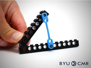 flexlink fixe poutre droite lego compatible la construction les jouets conformes à norme conforme mécanisme flexible 3d print model - Mito3D