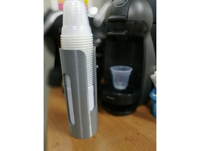 coffee plastic cup holder dispenser 80cc &oslash57mm household cupholder customizable kitchen office organizer 3d print model - Mito3D