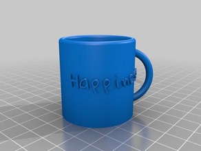 happinesscup kitchen dining customized 3d print model - Mito3D