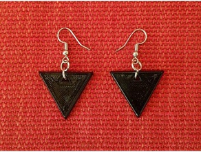 control black pyramid earrings remedy 3d print model - Mito3D