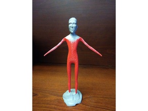 hembra humanoide maché escultura núcleo art carácter la arcilla 3d print model - Mito3D