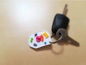 tiny cell key chain biology keychain 3d print model - Mito3D