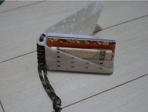 caso duro del portafoglio famiglia materiali di consumo minimalista, all'aperto slim wallet case 3d print model - Mito3D