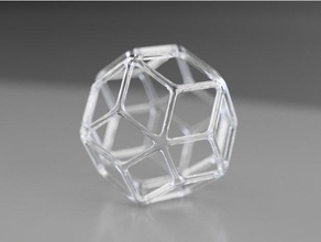 rómbico triacontahedron math art 30th 32nd 60th anniversary beautiful catalan display form2 formlabs geek gift mathematical nerd polyhedra polyhedron resin rhombus sixty thirty 3d print model - Mito3D