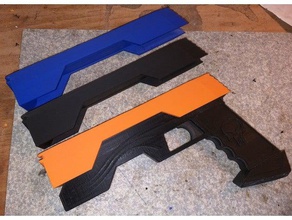 automatic rubber gun mechanical toys 3d print model - Mito3D