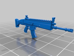 nocturno scar-h 3d impressão fortnite battle royal modelos arma 3d print model - Mito3D
