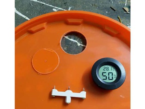 Lochsäge-hygrometer-Runde 3d Drucker - Zubehör Kompass sah filament filament-Halter hole cutter holesaw hygrometer montieren Schlüsselloch 3d print model - Mito3D