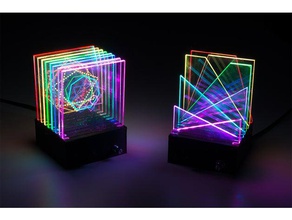 escultura de luz esculturas arduino fabricação digital eletrônica diodo emissor leds iluminação neopixels neopixel matriz qduino mini 3d print model - Mito3D