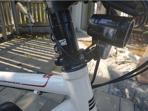 die blueline bisiklet ışık 32mm monte edin spor açık havada 3d print model - Mito3D
