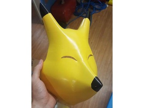 keaton masque le costume la fox légende de zelda majoras mask n64 nintendo ocarina du temps pikachu jeu vidéo 3d print model - Mito3D