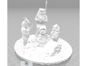 ewok diorama models ewoks starwars star wars 3d print model - Mito3D