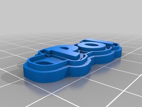 trousseau pol de porte-clés personnalisé 3d print model - Mito3D