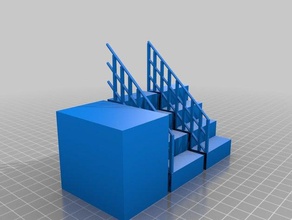 stairs buildings structures g-gage 3d print model - Mito3D