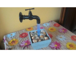 la magia del rubinetto arredamento acquario fontana regalo casa illusione ottica toccare acqua di gioco dell'acqua 3d print model - Mito3D