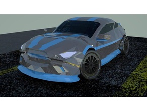 gagupar yılan baskı araç 3d anycubic i3 mega Otomotiv araba kobra kavram mustang performans shelby spor 3d print model - Mito3D