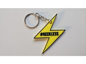 lightning network reckless keychain other bitcoin crypto cryptocurrency 3d print model - Mito3D