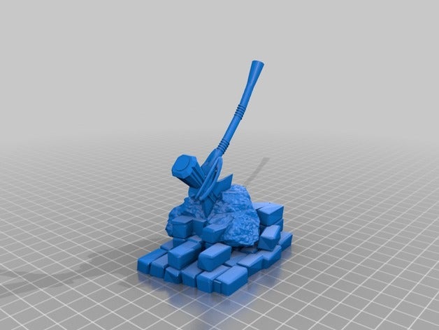 stormbreaker stuck rock Spitze Steine 3d drucken 3D print model - Mito3D