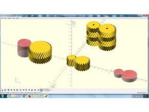 satisfying gears involute gear pair generator engineering double helical herringbone set profile library matched math openscad parametric spur 3d print model - Mito3D