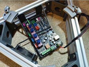 mks gen 14 kossel bracket mount 3d printer parts delta 3d print model - Mito3D