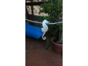 seahorse pendantkeychain de porte-clés cavalluccio marino 3d print model - Mito3D