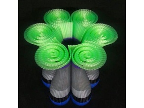 hexacoil vazo heykeller dekor dekorasyon dekoratif çiçek ev dekorasyonu iç spiral burgulu vazolar modu 3d print model - Mito3D