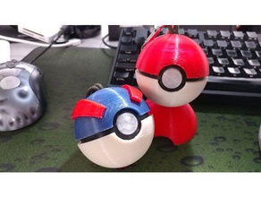 pokemon go plus grand bal de cas jouet jeu accessoires 3d print model - Mito3D