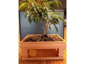 viatnamese style 4 pillars outdoor garden bonsai pot table 3d print model - Mito3D