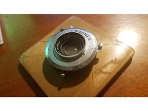 speed graphic-Objektiv-Platte 4x5 graphex 90mm f68 Kamera 3d print model - Mito3D
