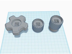 carriage bolt head thumbwheel knob scalable tools 307a carriagebolt 3d print model - Mito3D