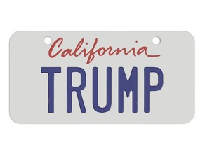 california bicycle plate sport outdoors bike licence license trump 3d print model - Mito3D