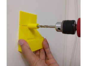 Bohrschablone drill dust collector Wand bohren hand tools Sägemehl 3d print model - Mito3D