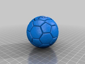 dclic balle jouet jeu accessoires baby-foot fablab de football le ballon du pied manosque soccer soccerball 3d print model - Mito3D