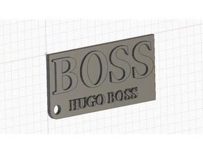 hugo boss keychain keychains 3d print model - Mito3D