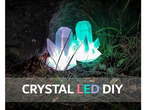 crystal led light sculptures blynk gems google home neopixel 3d print model - Mito3D