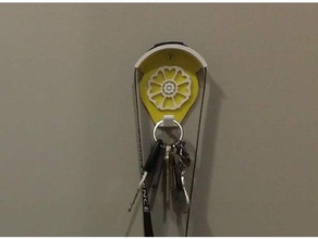 chave de gancho decoração ei titular rack amarra flor lótus branca 3d print model - Mito3D