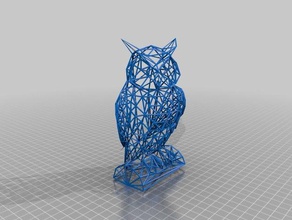 owl wireframe sculptures 3d print model - Mito3D