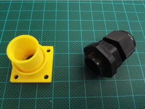 34 inch pvc pg9 cable gland electronics 3d print model - Mito3D